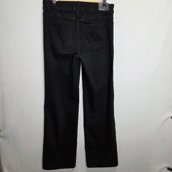 J. Jill Womens 8 Jeans Full Wide Leg High Waist Basalt Regular Casual Stretch - Picture 4 of 12